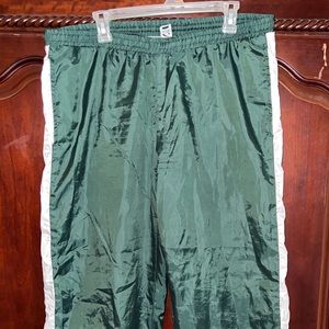 Green with white strip jogging pants